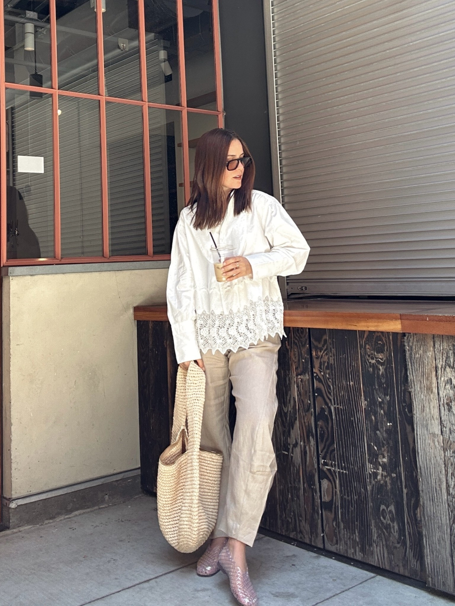 Linen, cotton, and raffia days! 
Top xs
Pants 4
Flats tts

#LTKootd #LTKdayinmylife #LTKWorkwear