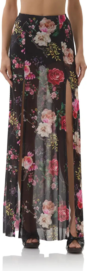 AFRM Batien Printed Mesh Maxi Skirt | Nordstrom | Nordstrom