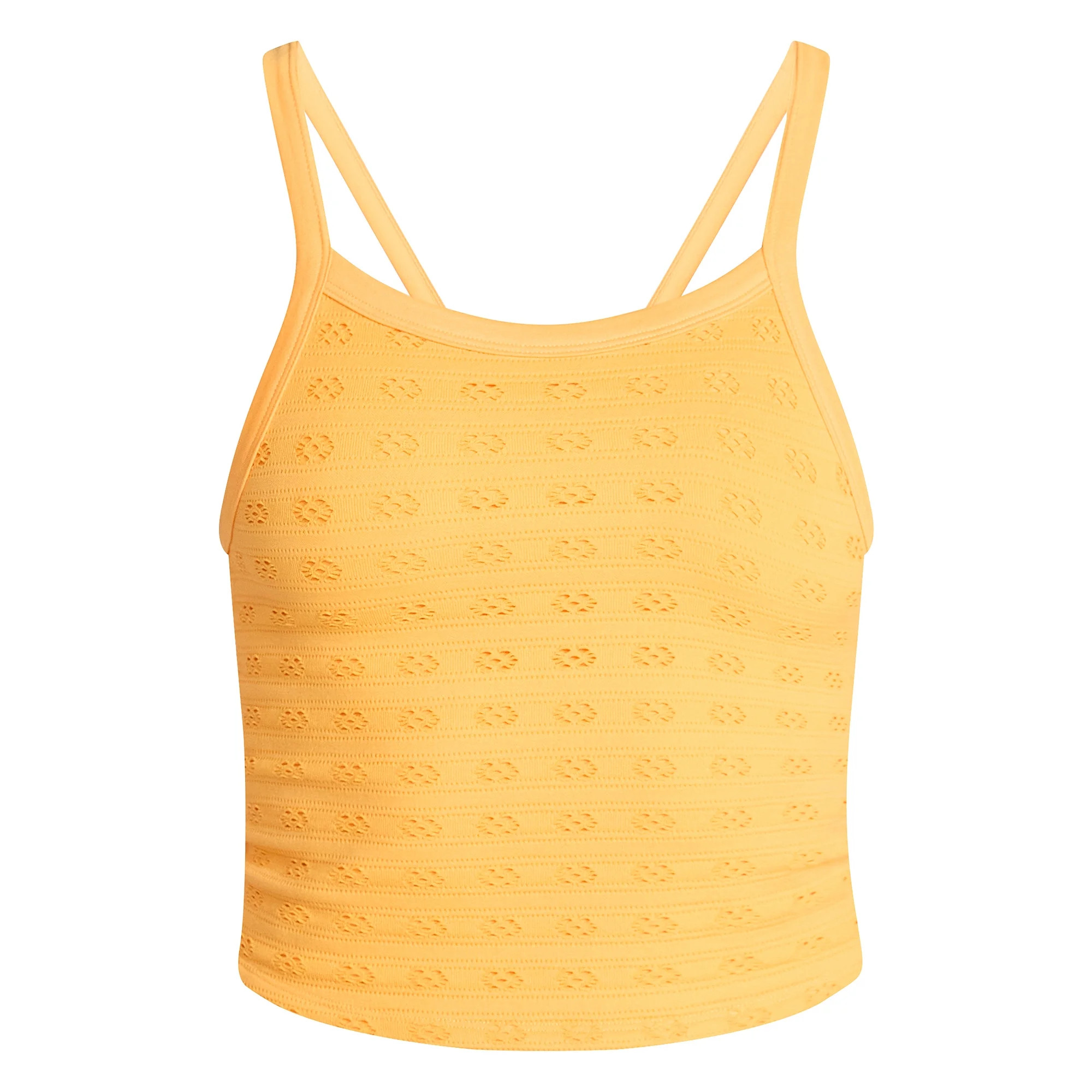 No Boundaries Cropped Textured Stitch Tank Top, Women's XXS-XXL | Walmart (US)