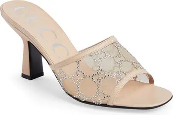 GG Crystal Mesh Slide Sandal (Women) | Nordstrom