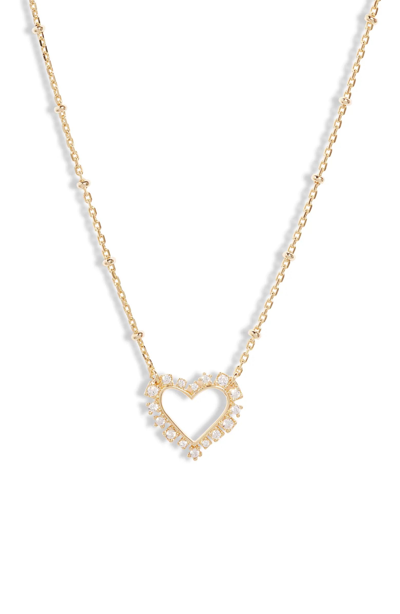 Kendra Scott Ari Heart Crystal Pendant Necklace | Nordstrom | Nordstrom