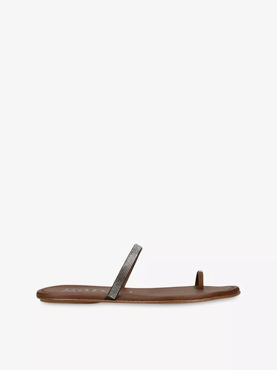 Pita Swarovski® Crystal Leather Sandals | Selfridges