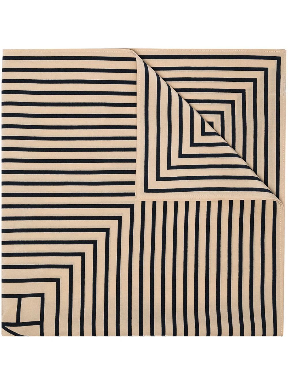 TOTEME Geometric Monogram Print Silk Scarf - Farfetch | Farfetch Global
