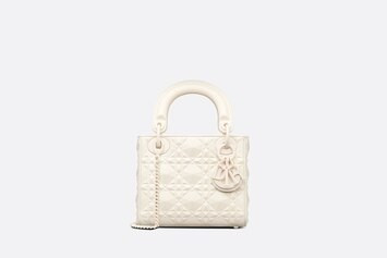 Mini Lady Dior Bag  Latte Cannage Calfskin with Diamond Motif | DIOR | Dior Beauty (US)