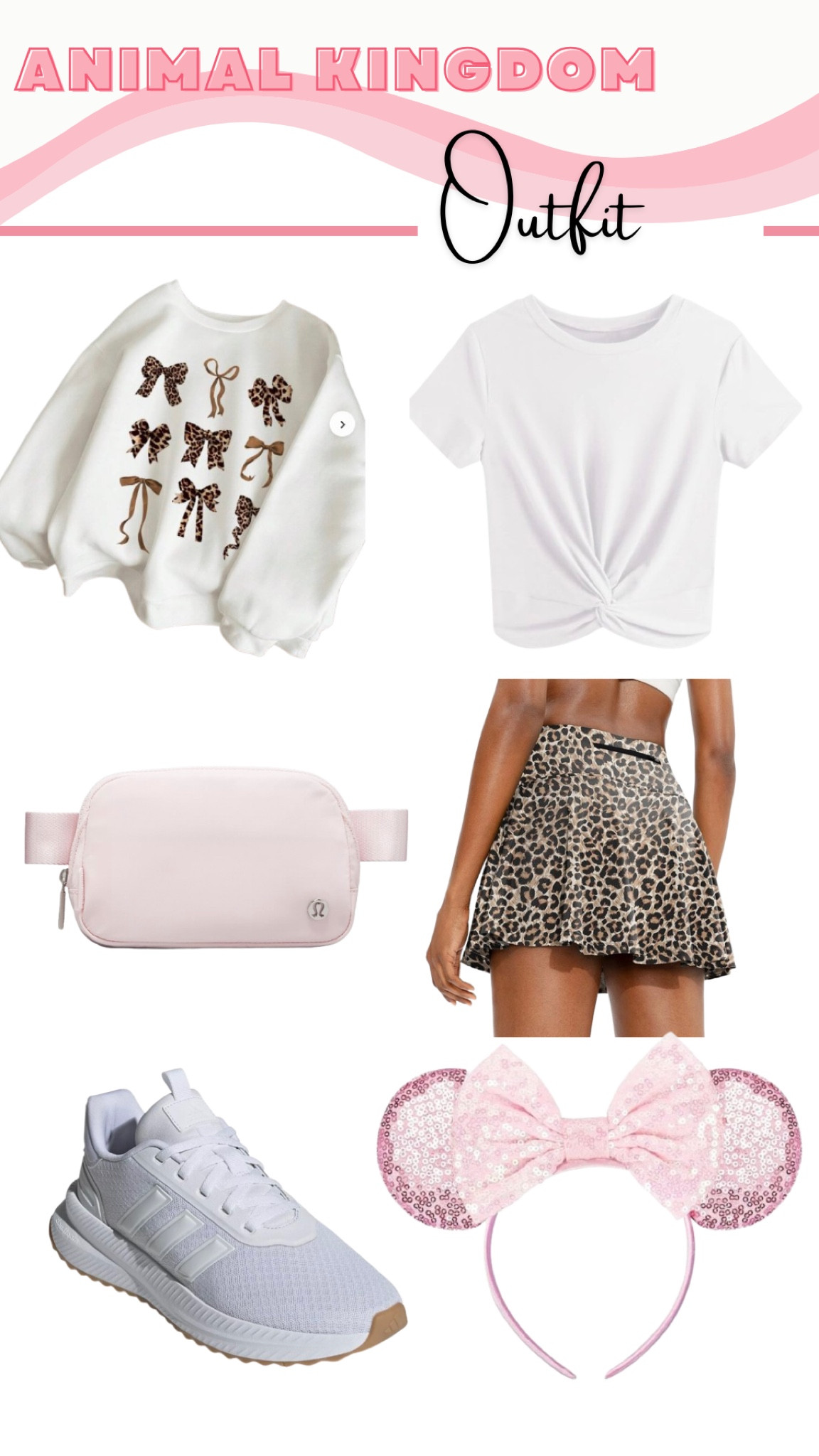 Animal Kingdom outfit inspiration! Leopard golf skirt, lululemon belt bag, pink sparkle ears, adidas sneakers

#LTKShoeCrush #LTKFamily #LTKTravel