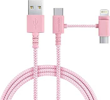 Smartish USB-C/Lightning Cable for iPhone 15/14 - Crown Joule - 6 Foot Universal Fast Fabric Wrap... | Amazon (US)