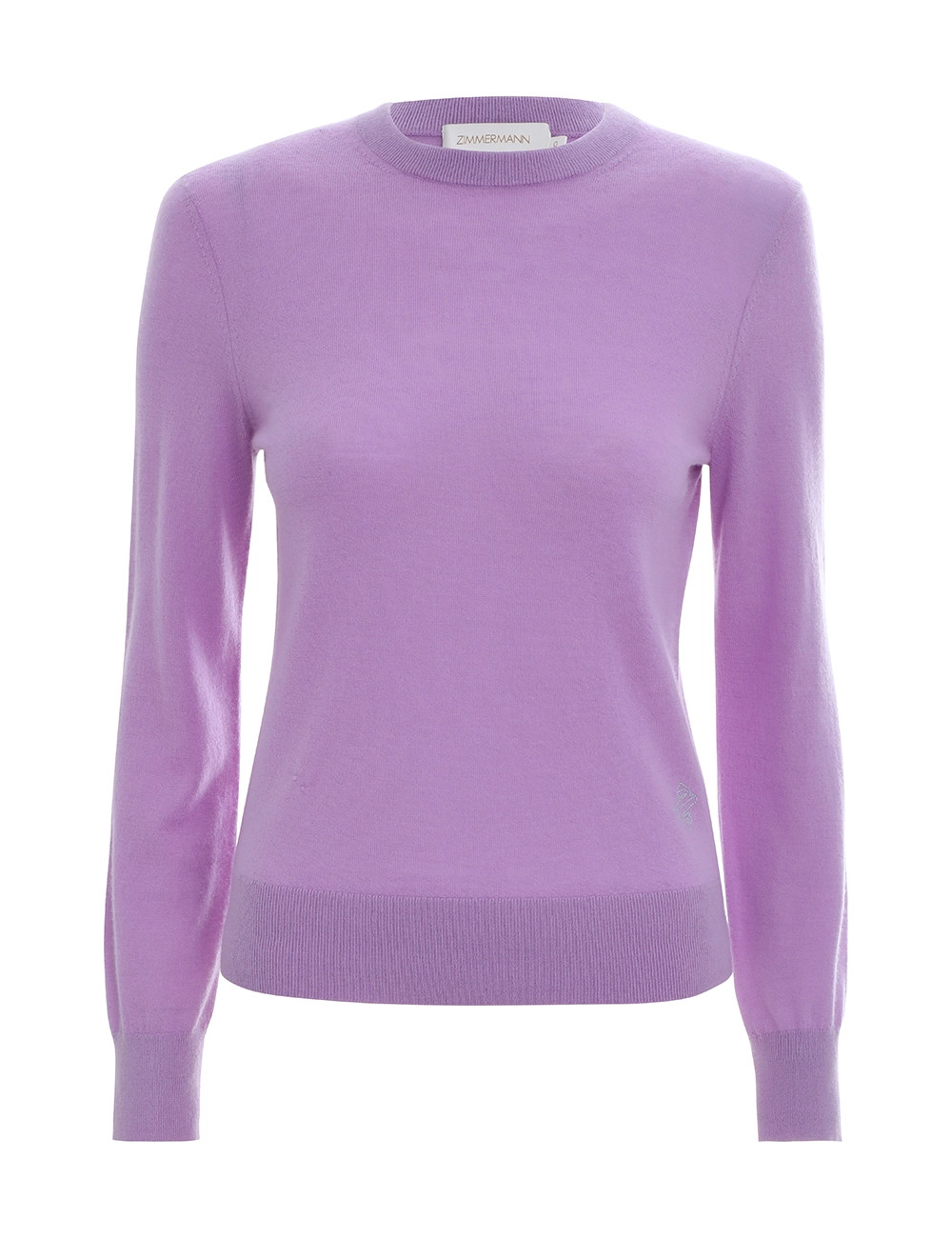 Knitwear-Cashmere Embroidered Sweater-Lilac-0-Zimmermann | ZIMMERMANN (US, CA, EU, MENA)