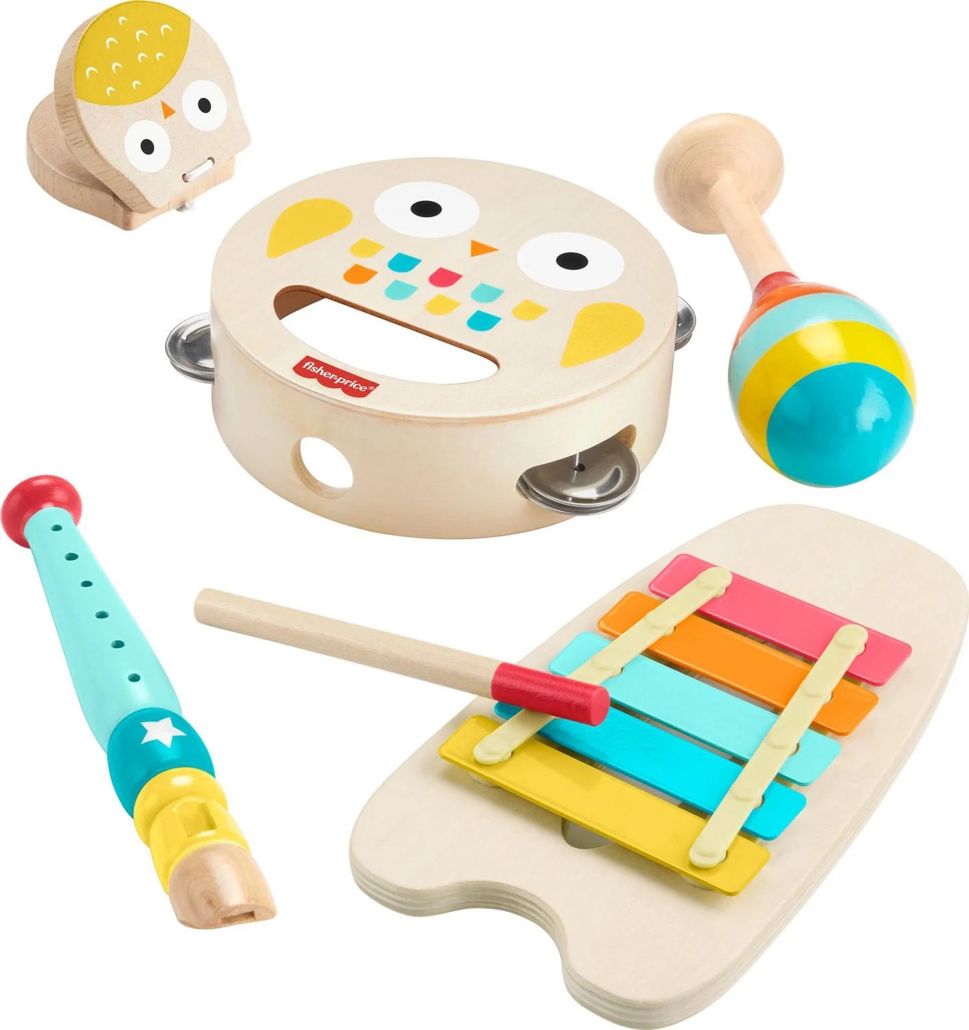 Fisher-Price Wooden Musical Instruments Gift Set Toddler Creative Play, 6 Wood Pieces | Walmart (CA)