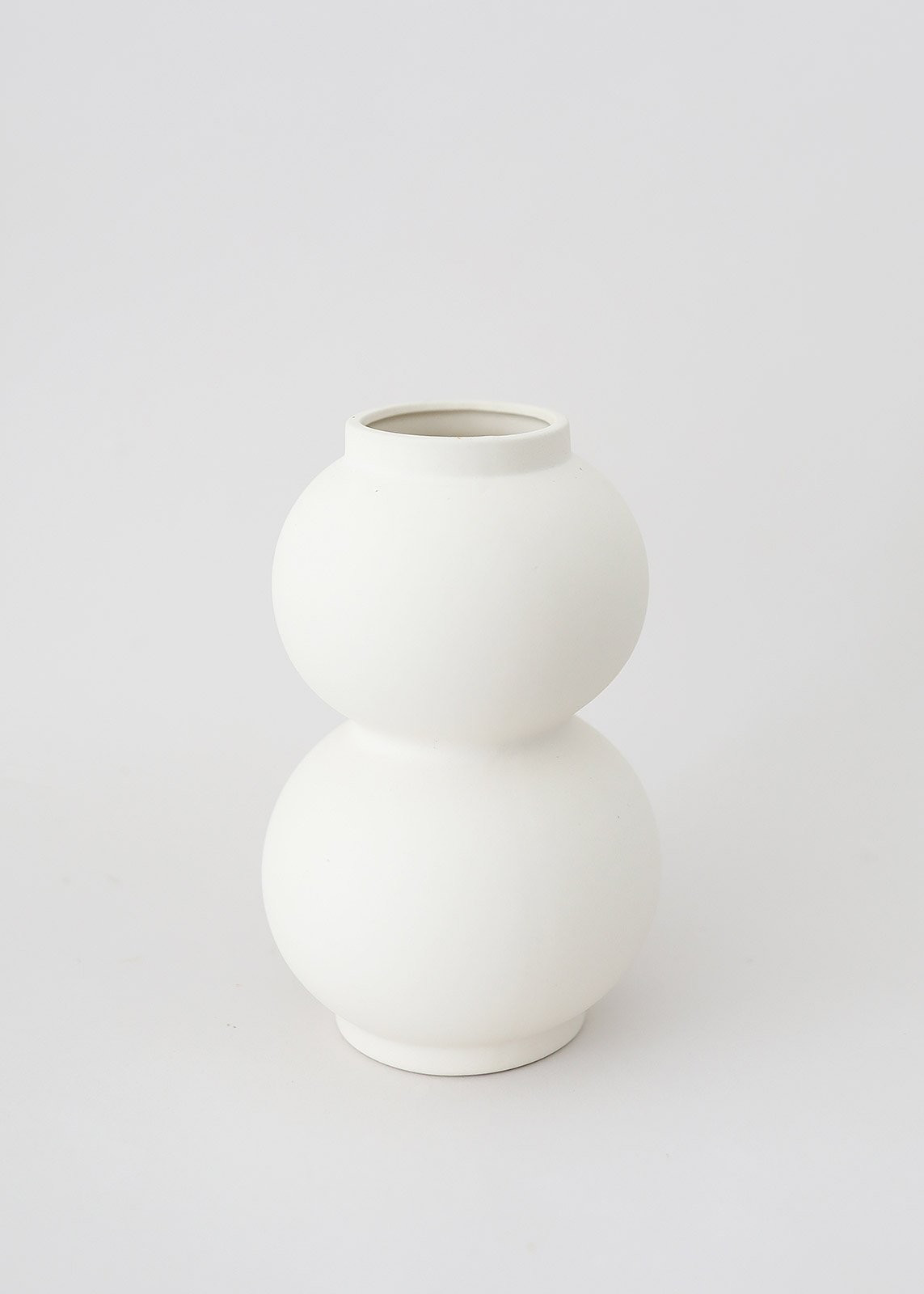 Afloral Matte Cream Ceramic Double Orb Vase - 8" Tall | Afloral (US)