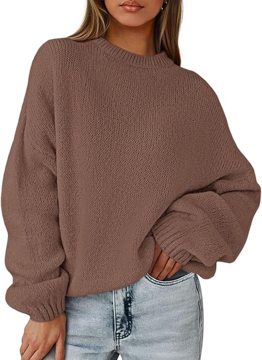 PRETTYGARDEN Women's Fall Oversized Sweaters Dressy Casual Long Sleeve Chunky Knit Winter Pullove... | Amazon (US)