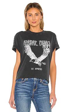 ANINE BING Lili Tee in Washed Black Eagle from Revolve.com | Revolve Clothing (Global)
