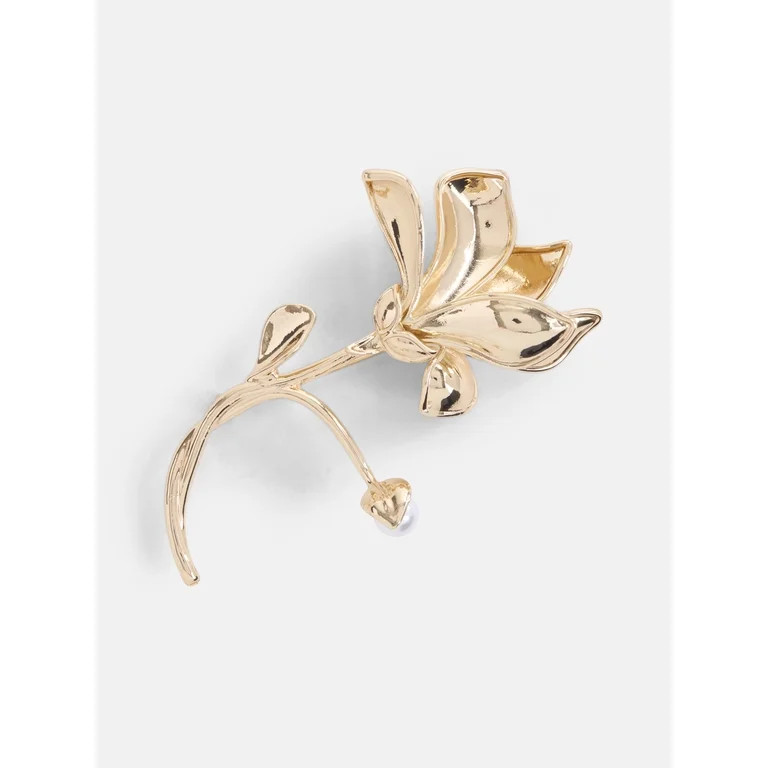 Scoop Floral Brooch, Gold-Tone | Walmart (US)