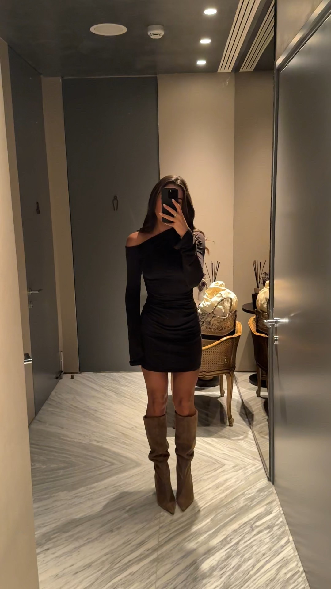 autumn outfit, dress and boots, suede boots, knee high boots, date night outfit 

#LTKuk #LTKautumn #LTKdatenight