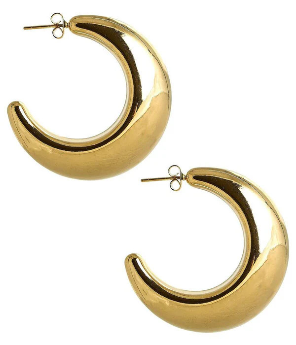 Jordan Gold Brass Bamboo Style Dangle Earring | Lisi Lerch | Lisi Lerch Inc