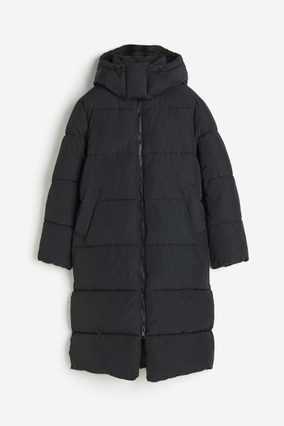 Water-repellent puffer coat - Black - Ladies | H&M GB | H&M (UK, MY, IN, SG, PH, TW, HK)