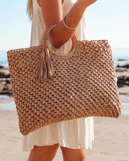 The perfect summer bag. 
Purse
Beach bag
Vacation 
Straw tote

#LTKFind #LTKitbag #LTKSeasonal