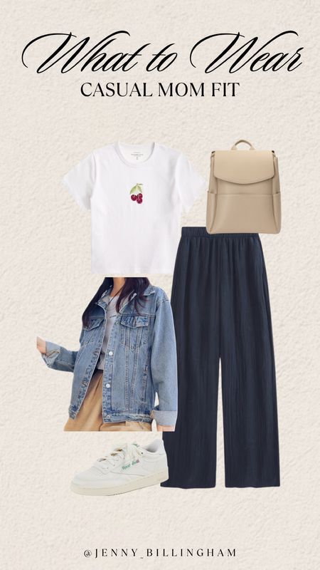 Cool mom casual outfit 

Diaper bag, jeans jacket & sneakers are linked on my Amazon storefront. Click the pic of the sneaker for all 3 ⬇️

Diaper bag / elastic waistband comfy pants / denim jacket / sneakers / graphic tee

#LTKstyletip #LTKfindsunder50 #LTKfindsunder100