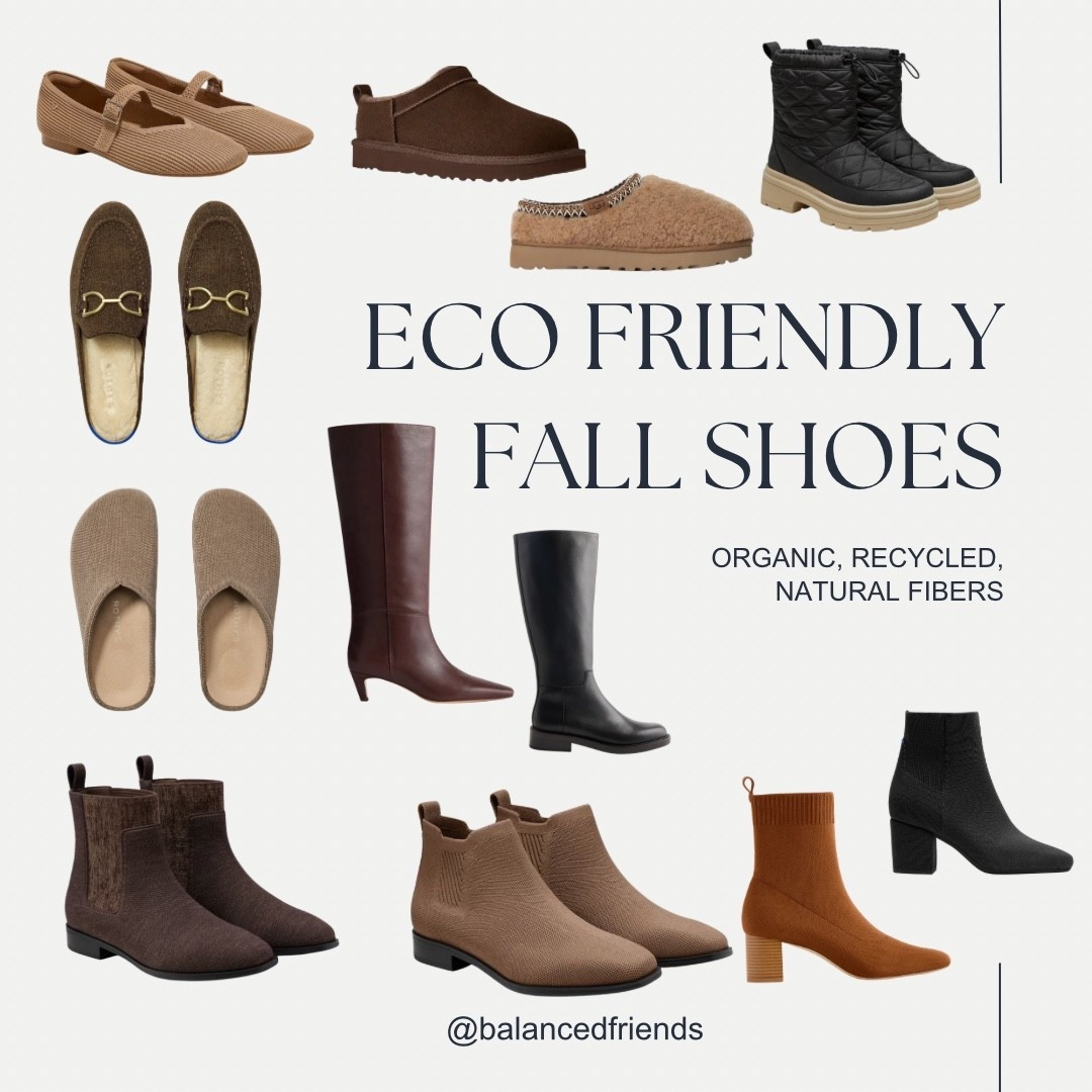 🍂 Eco-friendly fall shoes you’ll actually want to wear — made with organic, recycled, and natural fibers. From cozy slip-ons to classic boots, these are perfect for staying comfy while keeping your footprint light 🌿 These shoes would make the perfect Christmas gifts! 

#LTKGiftGuide #LTKShoeCrush #LTKSeasonal