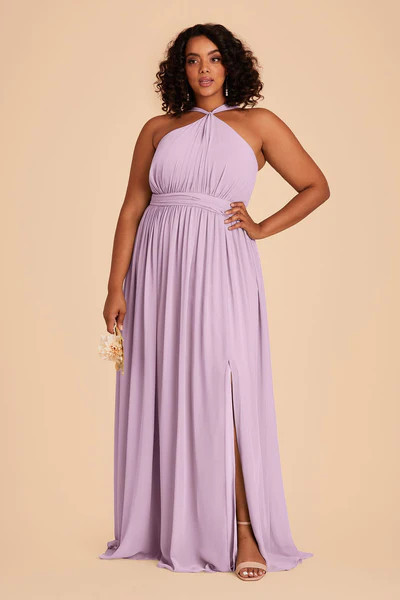 Kiko Chiffon Dress Curve - Lavender | Birdy Grey