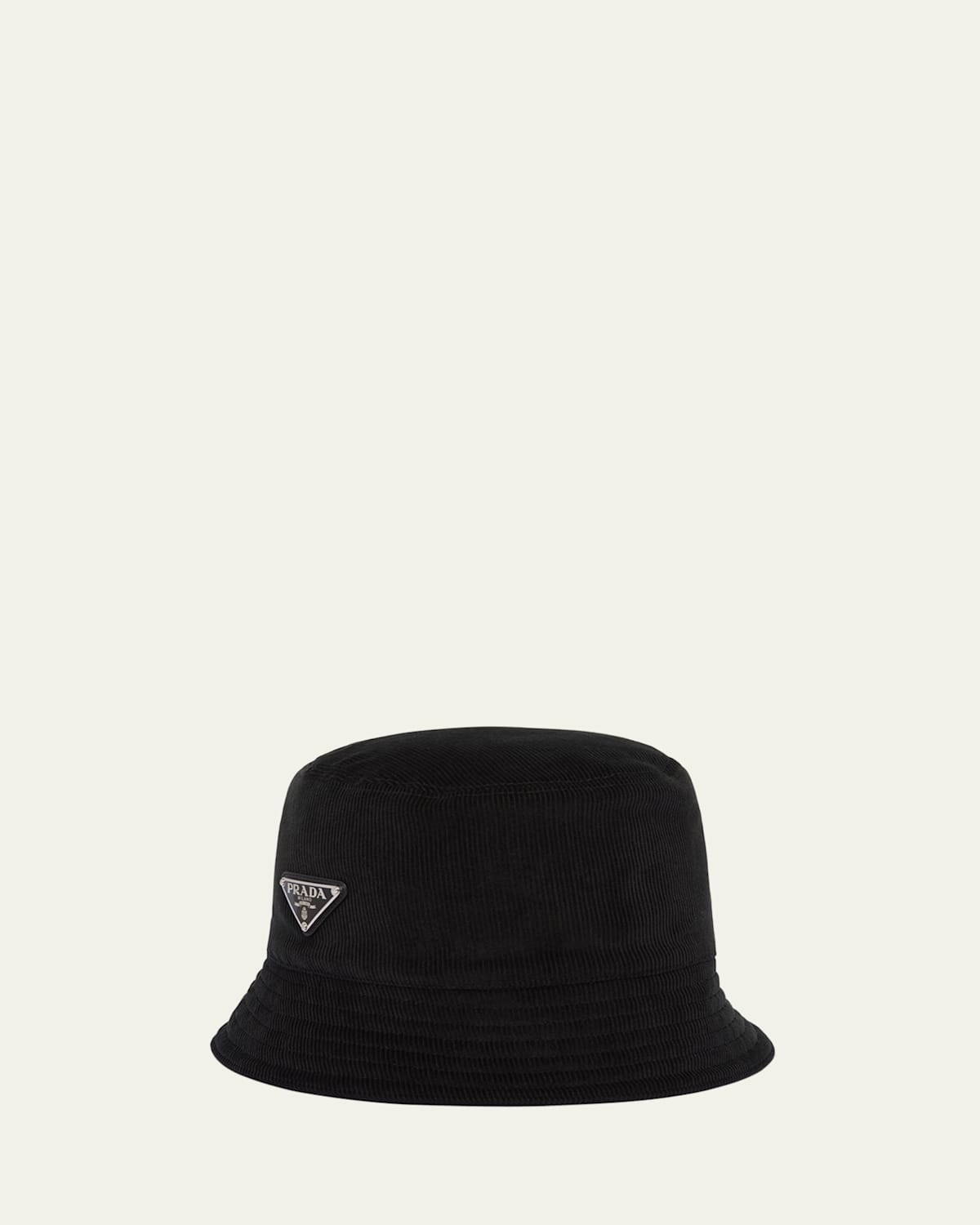 Men's Triangle Logo Corduroy Bucket Hat | Bergdorf Goodman