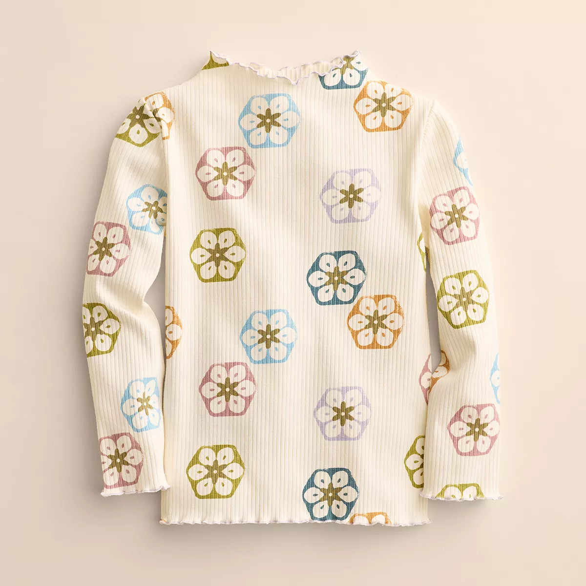 Baby & Toddler Girl Little Co. by Lauren Conrad Lettuce-Edge Mockneck Top | Kohl's