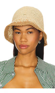 Eugenia Kim Bailey Bucket Hat in Ivory & Camel from Revolve.com | Revolve Clothing (Global)