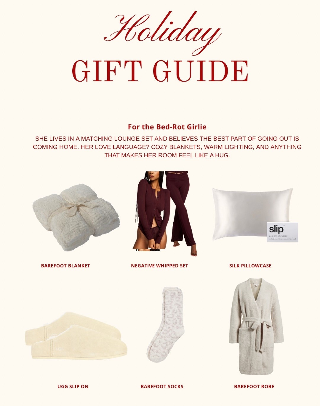 Cozy essentials under $200. Blankets, robes, PJs, and everything a bed-rot girl truly wants.  #CozyEssentials #BedRotGirlie #LTKHome

#LTKselfcare #LTKGiftGuide #LTKHome