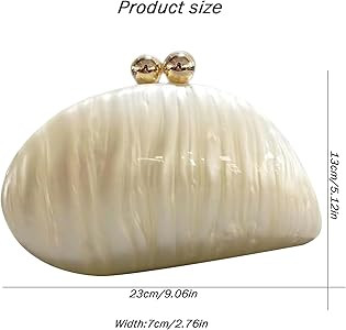 Jeorywoet Acrylic Clutch Purse for Women, Shoulder Crossbody Seashell Purse with Chain, 9.1x2.8x5... | Amazon (UK)