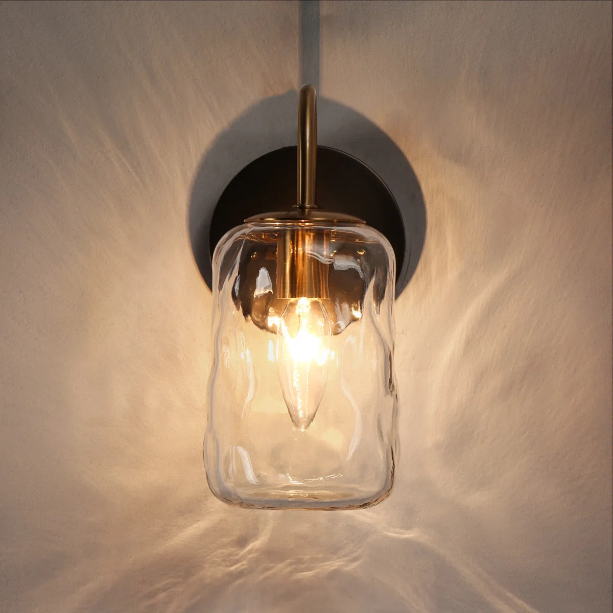 Bergeson Iron Armed Sconce with Gunmetal Brushed Backplate (Not Solid Black) | Wayfair North America