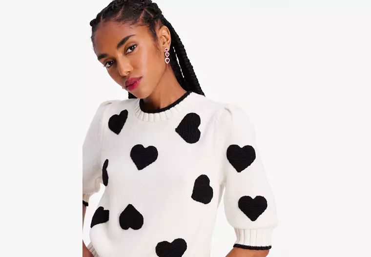 Scattered Hearts Crochet Sweater | Kate Spade (US)