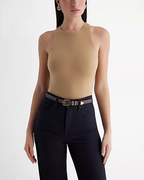 Express Body Contour Compression V-Neck Short Sleeve Bodysuit Women