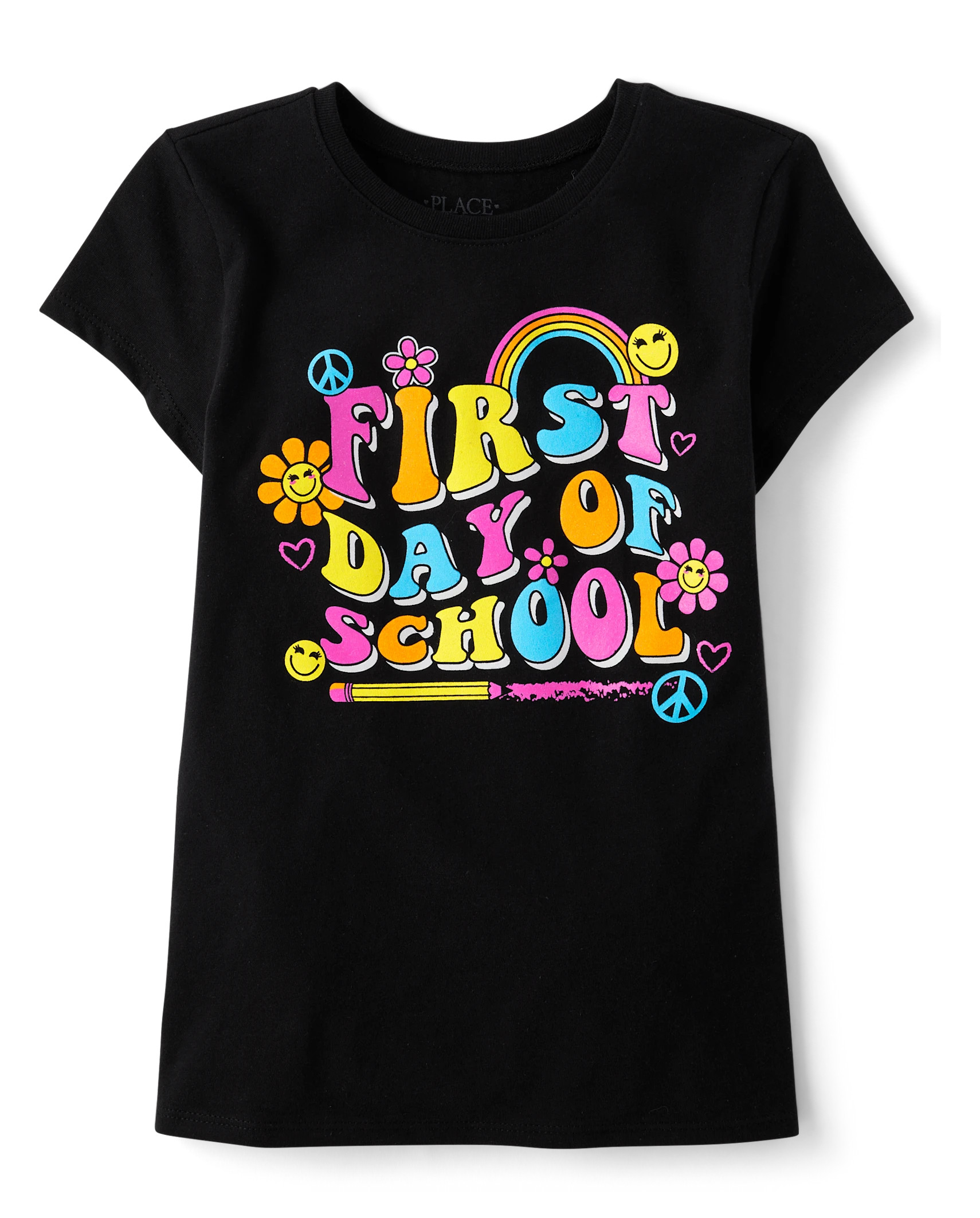 Girls First Day Of School Graphic Tee - black | The Children's Place