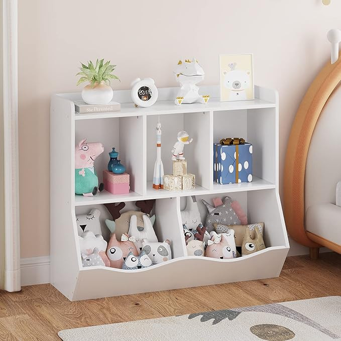 GAOMON Estantería y estantería para niños, estante de almacenamiento de juguetes, estante múl... | Amazon (US)