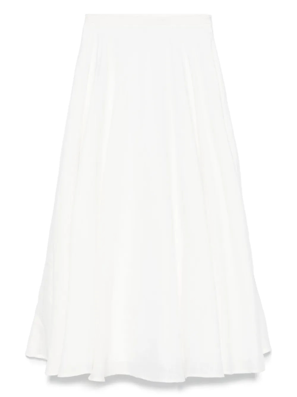 Lardini - Saia midi de linho - mulher - linho/algodão - 40 - Branco | Farfetch (BR)