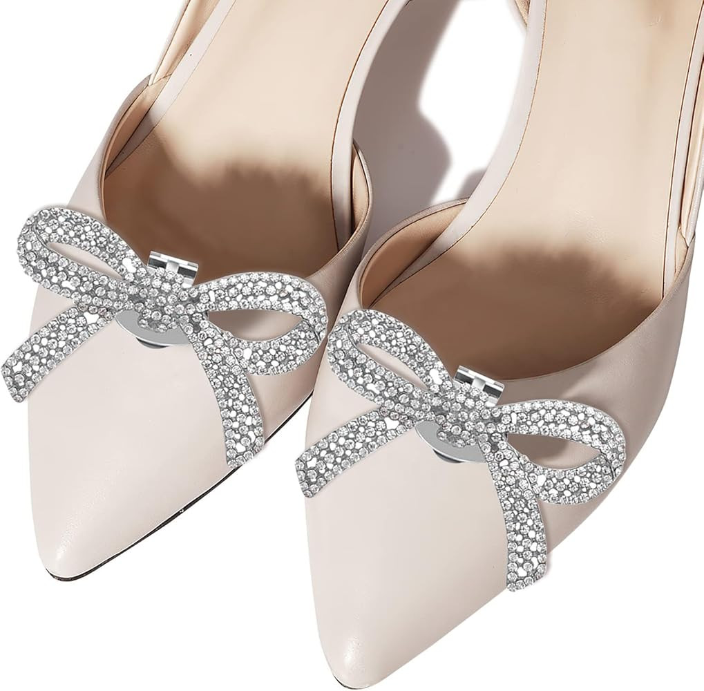 2 Pcs Shoe Clips Charms for Women,Fashionable Beautiful Butterfly Crystal Rhinestone Shoe Decorat... | Amazon (UK)