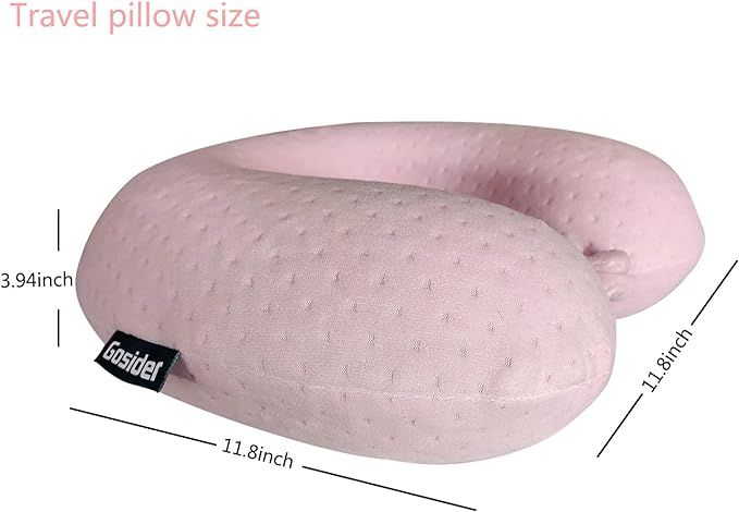 Neck Pillows for Sleeping Travel Pink Travel Pillow Comfortable U Shape Memory Foam Pillows Neck ... | Amazon (US)