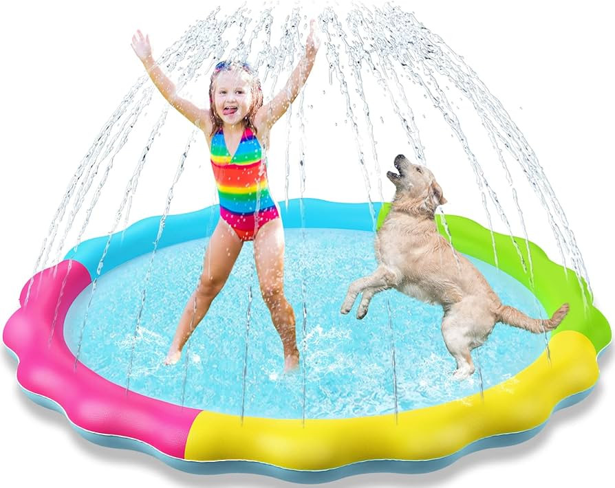 Jasonwell Splash Pad Sprinkler for Kids Splash Play Mat Outdoor Water Toys Inflatable Splash Pad ... | Amazon (US)