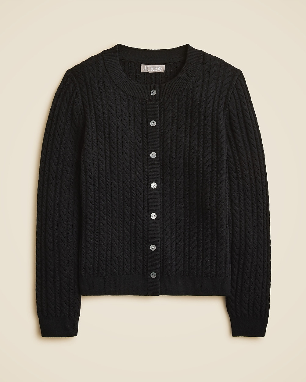 Cable-knit crewneck cardigan in merino wool | J. Crew US