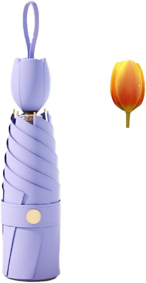 Mini Sun Travel Umbrella Tulip handle Coating Layer Fabric Blocking/anti UPF 50 UV Protection 99.... | Amazon (US)