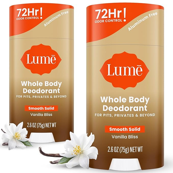 Lume Whole Body Deodorant - Smooth Solid Stick - 72 Hour Odor Control - Doctor Developed - Alumin... | Amazon (US)