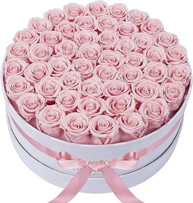 50 Piece Roses in a Velvet Box, Flowers for Delivery, Presereved Flowers Birthday Gifts for Women... | Amazon (US)