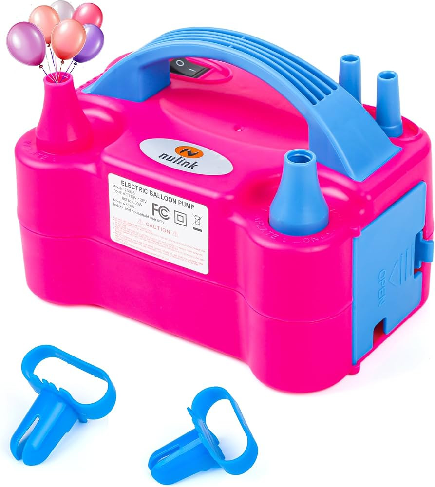 Balloon Pump Electric Portable Dual Nozzle Air Pump for Balloons Blower Pump Inflator for Decorat... | Amazon (US)