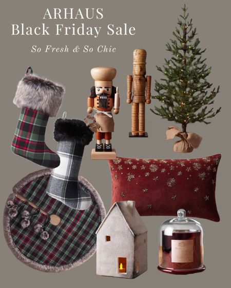 Arhaus Black Friday sale! 
-
Christmas decor sale - sophisticated Christmas decor - nutcracker - red velvet throw pillow - pre lit christmas tree snail - ceramic village house - tartan stocking- tartan and fur tree skirt - plaid Christmas stocking - cloche candle 

#LTKCyberweek #LTKHoliday #LTKsalealert