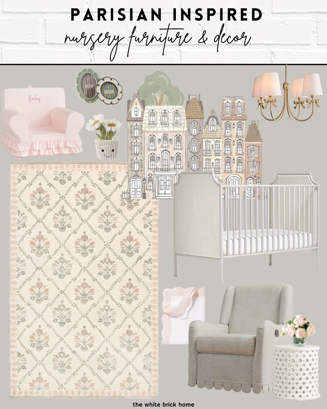 A few Parisian inspired nursery finds for an adorable nursery design! 

Nursery, nursery decor, nursery finds, home decor, home accessories, home accents, home finds, crib, nursery rug, nursery glider, nursery chandelier, nursery wall art, nursery chair, nursery wall mural, nursery lighting, girls nursery, nursery pink, Parisian nursery, Paris, Paris nursery, nursery decor, toddler girl, girls nursery design, crib, nursery light, nursery bedding, Amazon, nursery, pottery barn kids, Etsy, crate and kids 

#LTKBump #LTKBaby #LTKHome