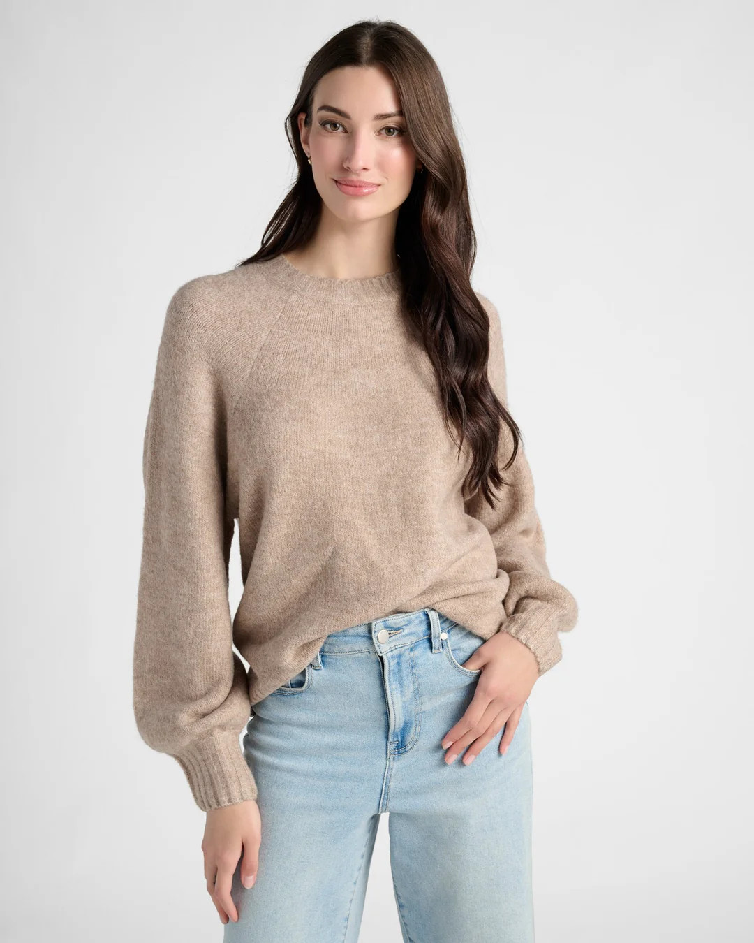 Balloon Sleeve Crewneck Sweater | Seventy Eight and Sunny