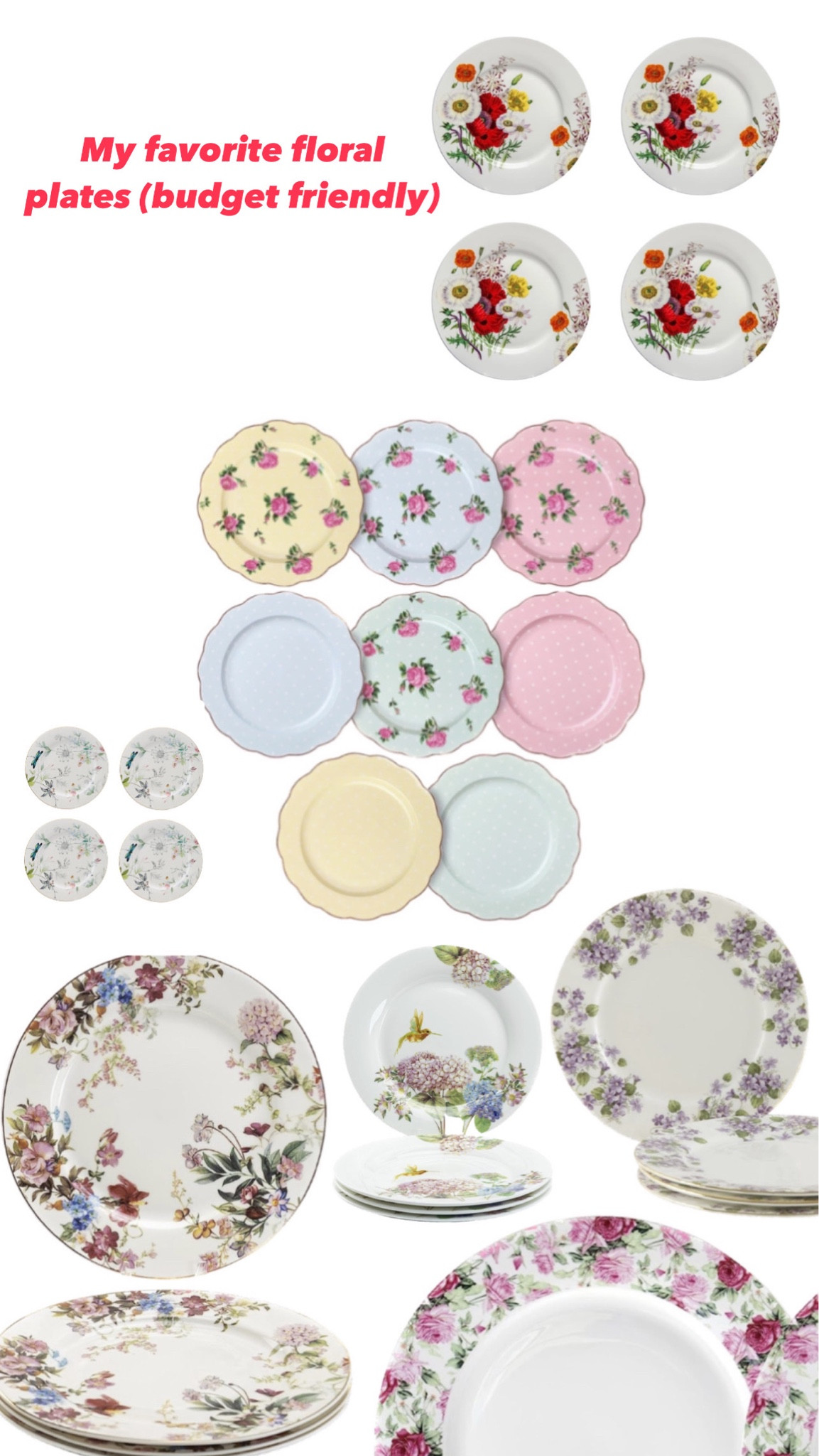 Budget friendly floral plates 🌸🌺🌷🌻🌼

#LTKhome