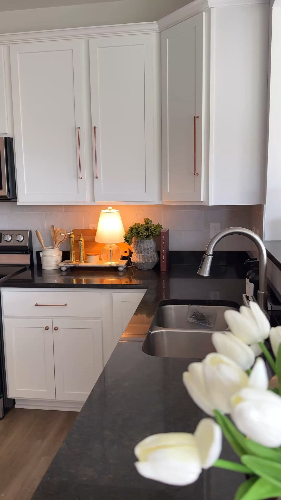 Cozy neutral kitchen counter ✨ loving how this kitchen counter styling turned out #kitchen #kitchencounter #momlife #reallifehome 

#LTKU #LTKHome #LTKmomlife
