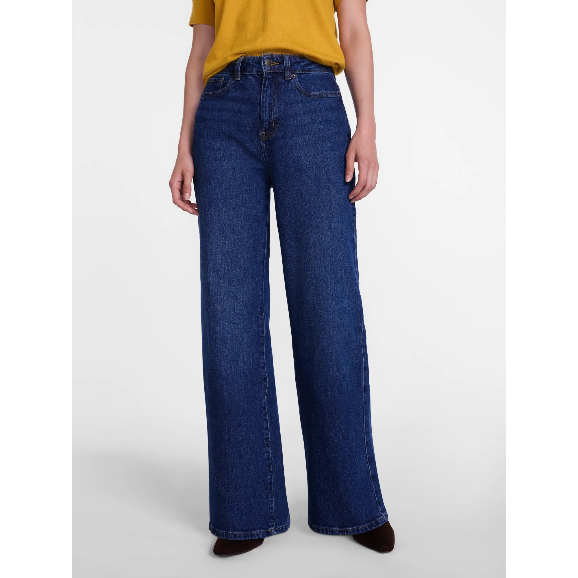 Scenario Women's Wide Leg Jeans, Sizes 0-20 | Walmart (US)