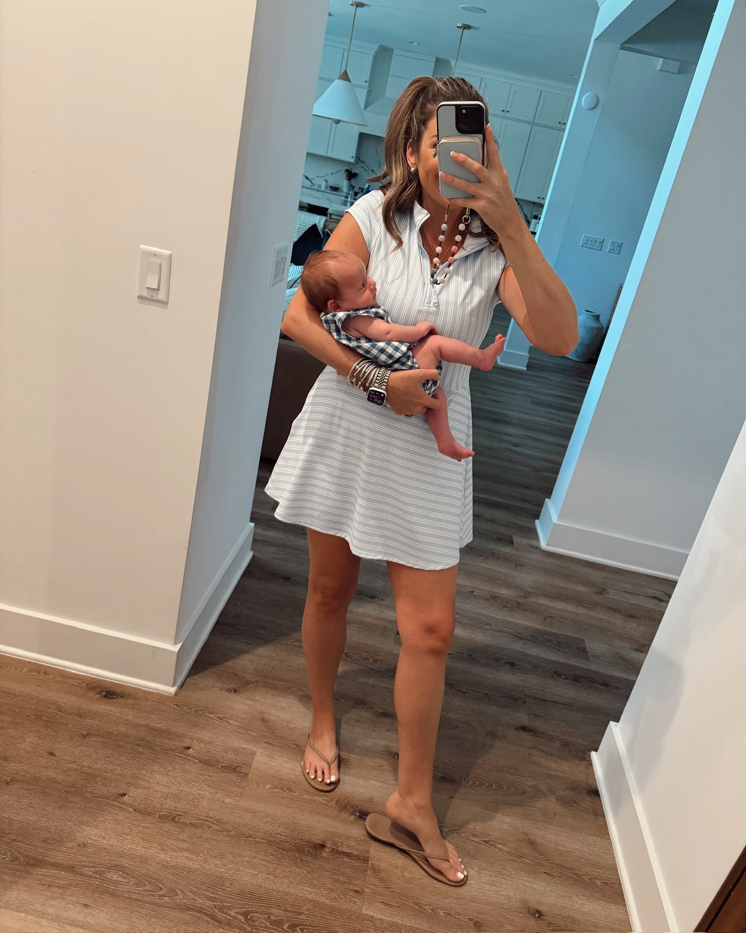 Medium Addison Bay Everglade dress and sandals - fits tts. Show me your mumu Rowan onesie on Storm. 

#LTKStyleTip #LTKSeasonal #LTKBaby