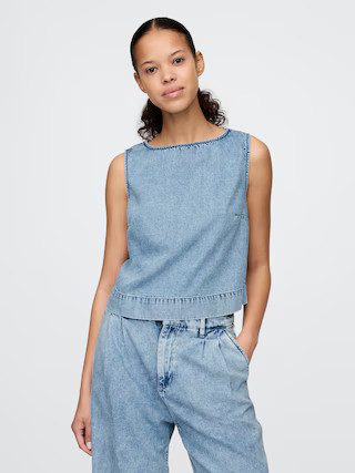 UltraSoft Denim Shell Tank | Gap (US)